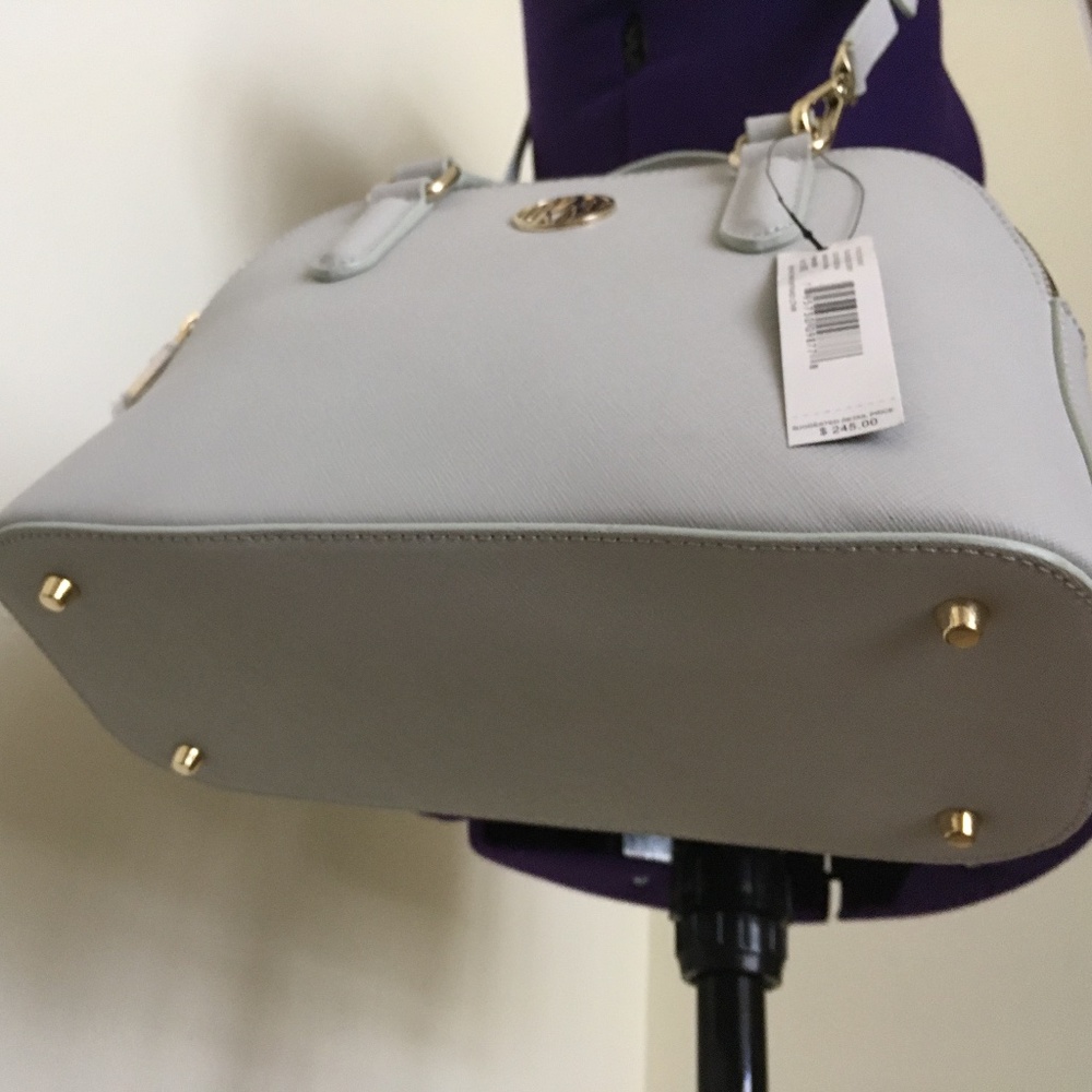 DKNY Light Gray Double Zip Crossbody Handbag NWT - Picture 7 of 15